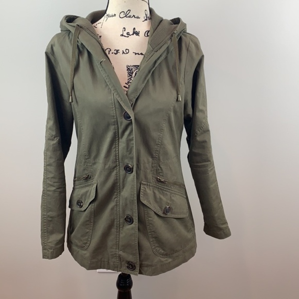 Love Tree Army Green Anorak Jacket Size Small